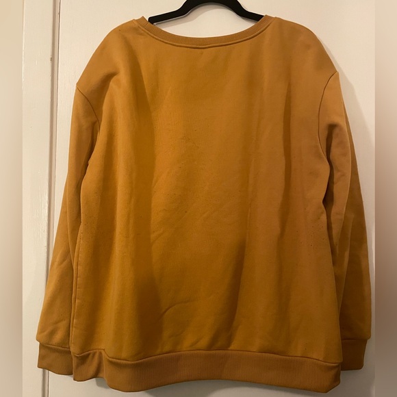 SHEIN Curve Thick Thighs and Spooky Vibes sweater mustard color size 1. - Picture 2 of 2